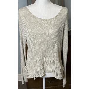 Abercrombie & Fitch Cream Long Sleeve Boho Sweater, XS/S